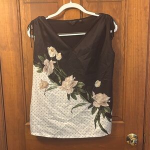 Ted Baker London Black and White Floral Blouse